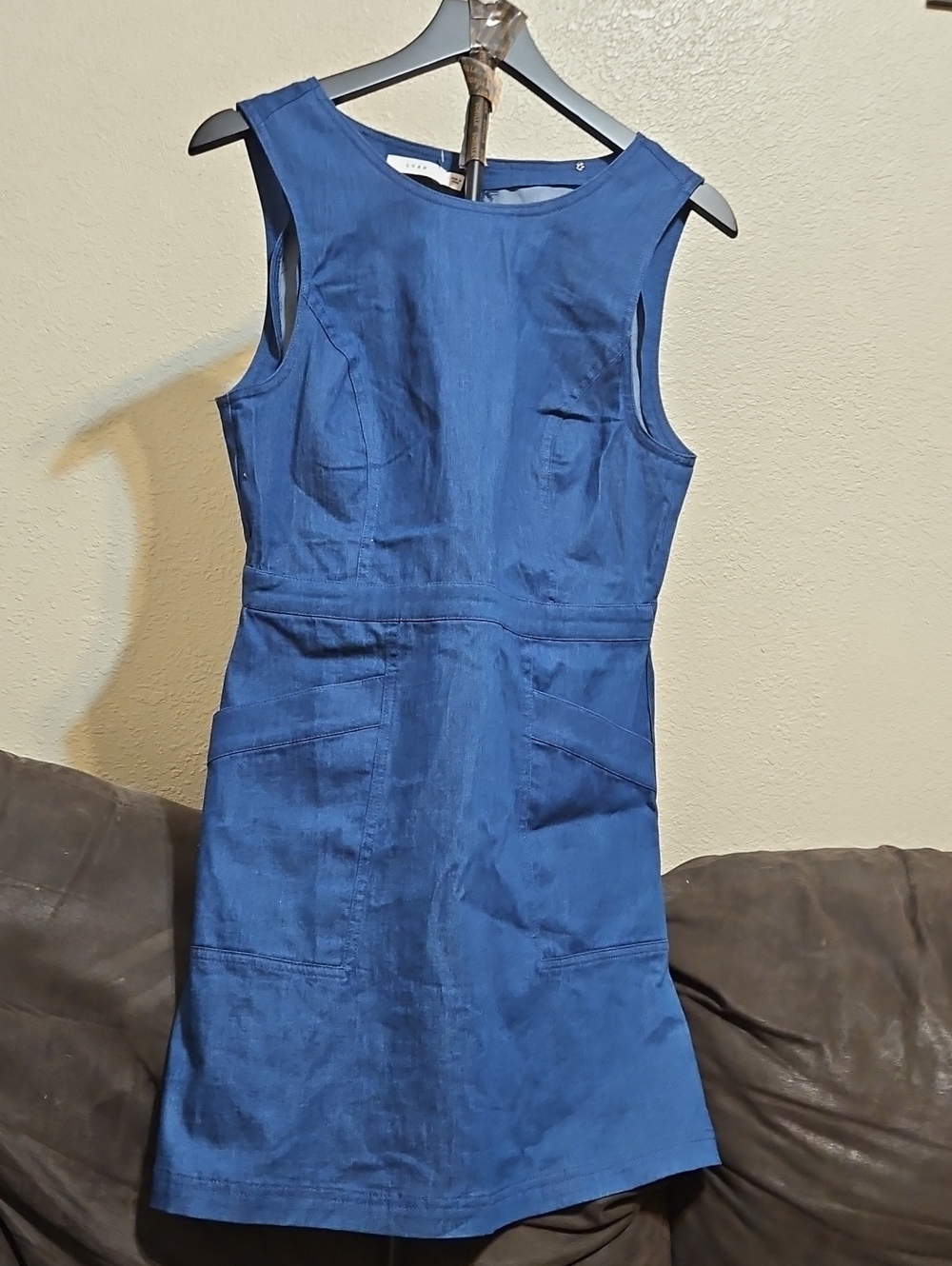 Lush Cobalt Blue Sleeveless Sheath Dress